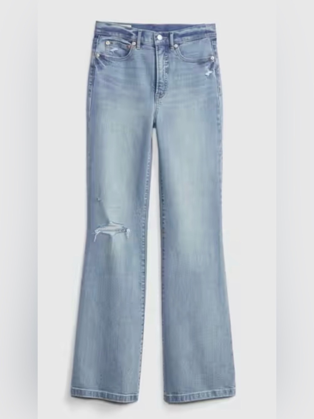 GAP 70’s FLARE high rise distressed jeans Size 18 (waist 34 inches) - Picture 4 of 6